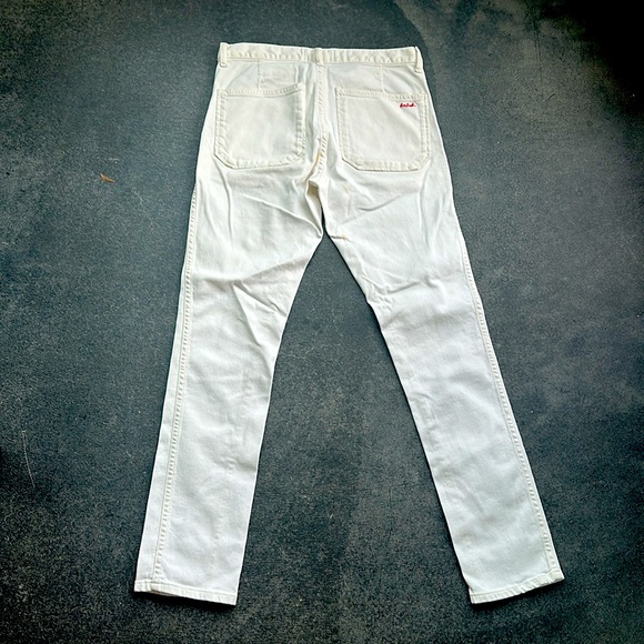 ba&sh white carpenter style pants. White denim. Narrow fit. Sz 4 - Picture 4 of 5